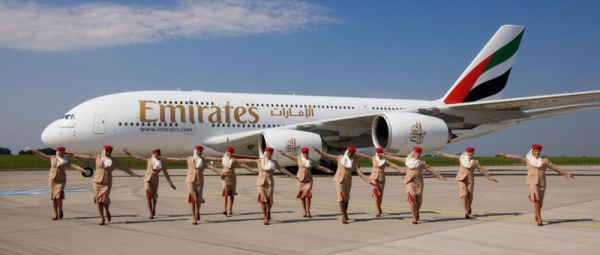 Emirates Carin Crew and plane