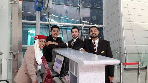 Dubai international airport staff